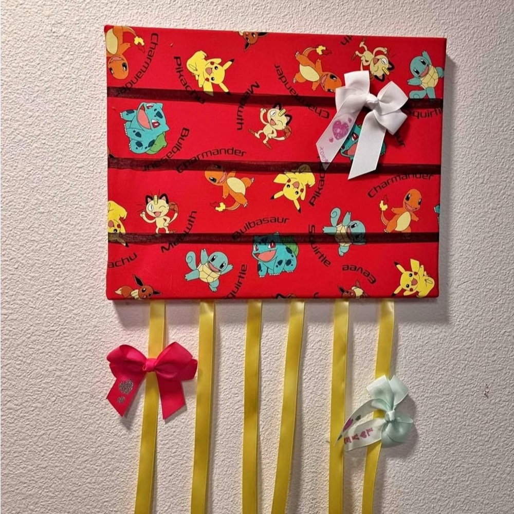 NEW Pokemon Themed Hair Bow Holder for Ribbons